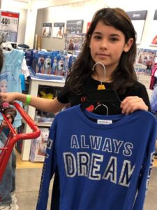 Always Dream Teen showing a t-shirt she's selected that says "Always Dream"