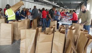 Bags are prepared and ready to be sent out to expecting schools for distribution