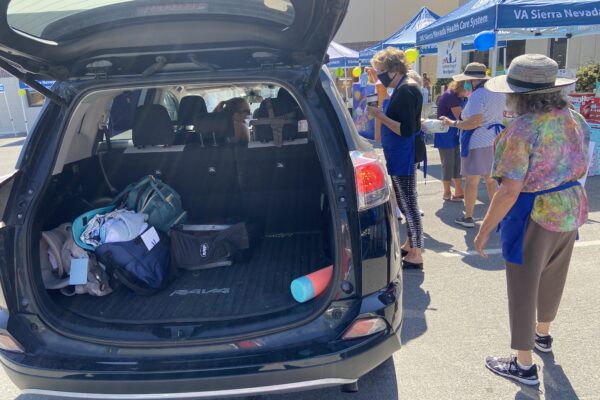 We filled up the trunks with gifts at the Veterans baby shower