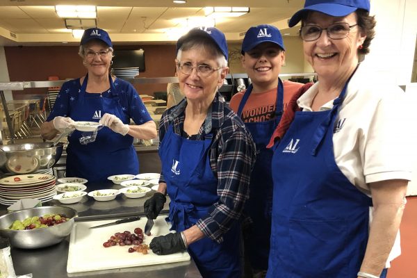 Cooking dinner at Family Supportive Housing