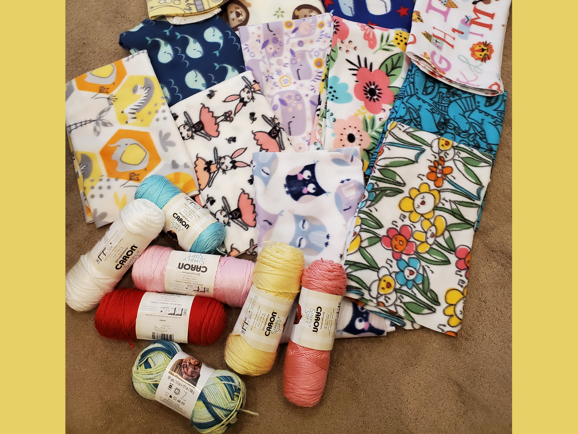 Fleece and Yarn from Joann Fabrics