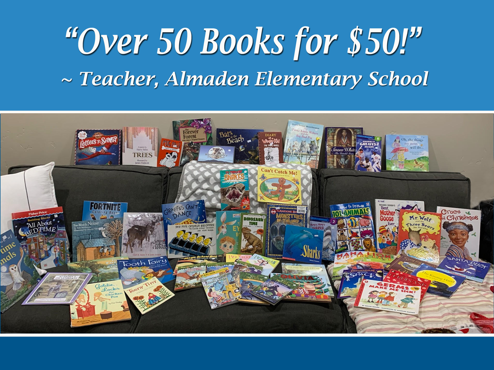 Over 50 Books for $50 - photo of books purchased