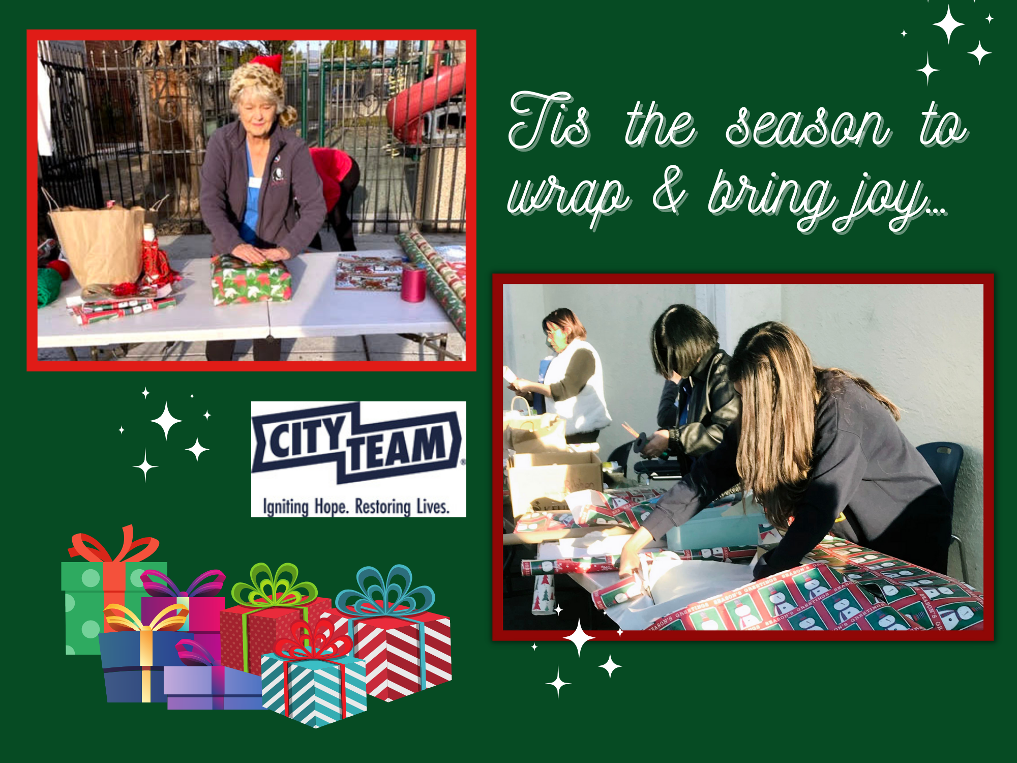 Wrapping Gifts at CityTeam