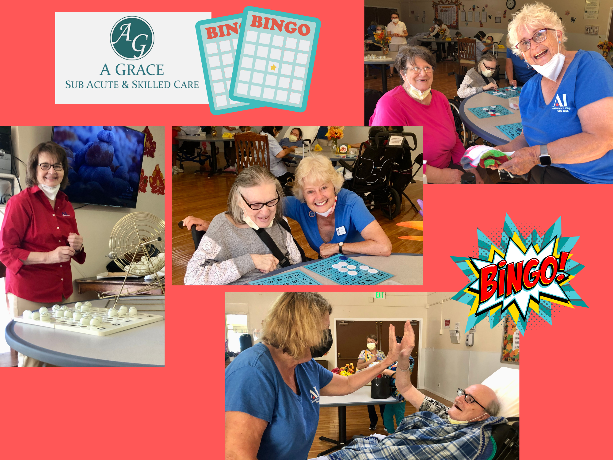 Playing Bingo at A Grace Sub Acute Care