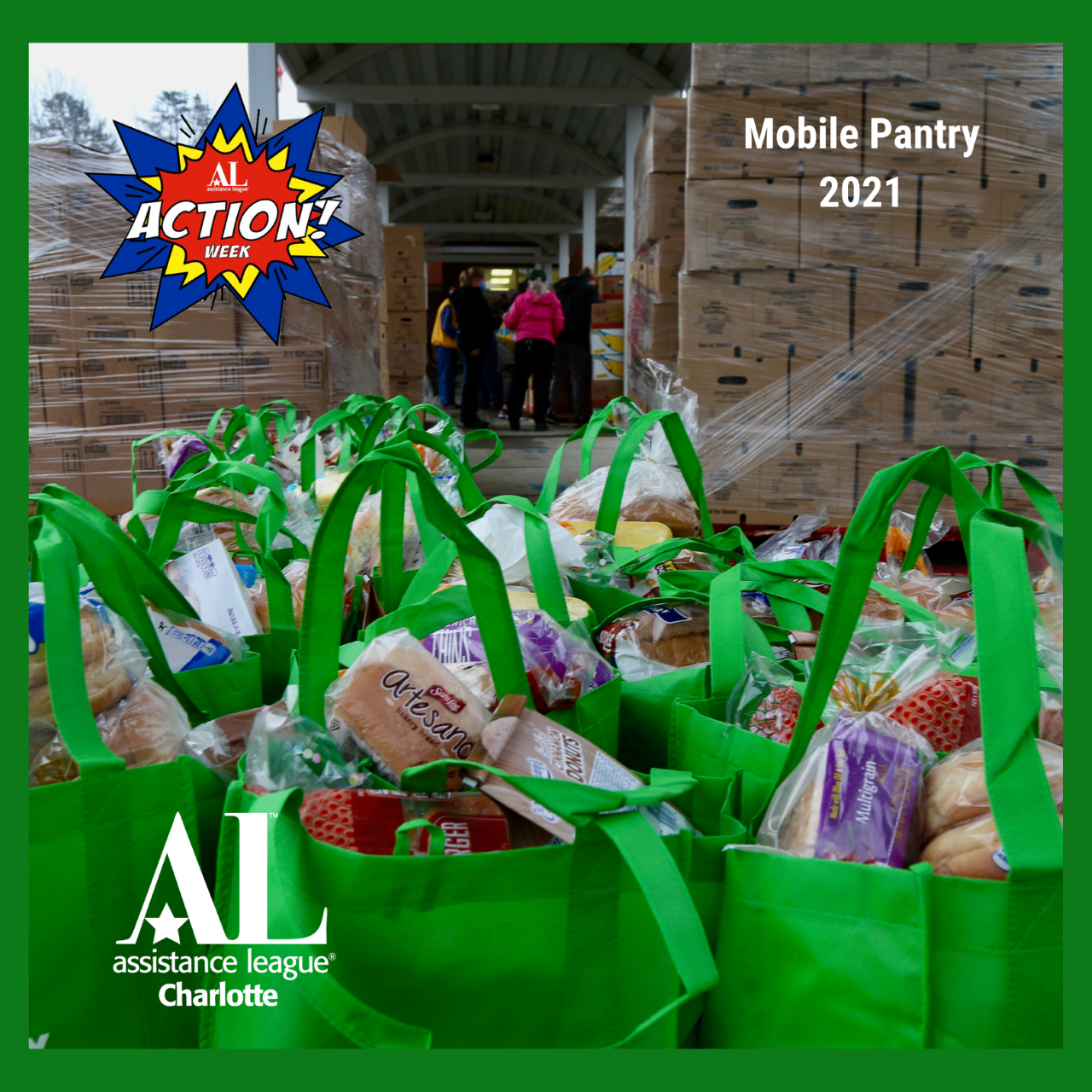 Charlotte - Assistance League hosted an ACTION! Week drive-through mobile pantry